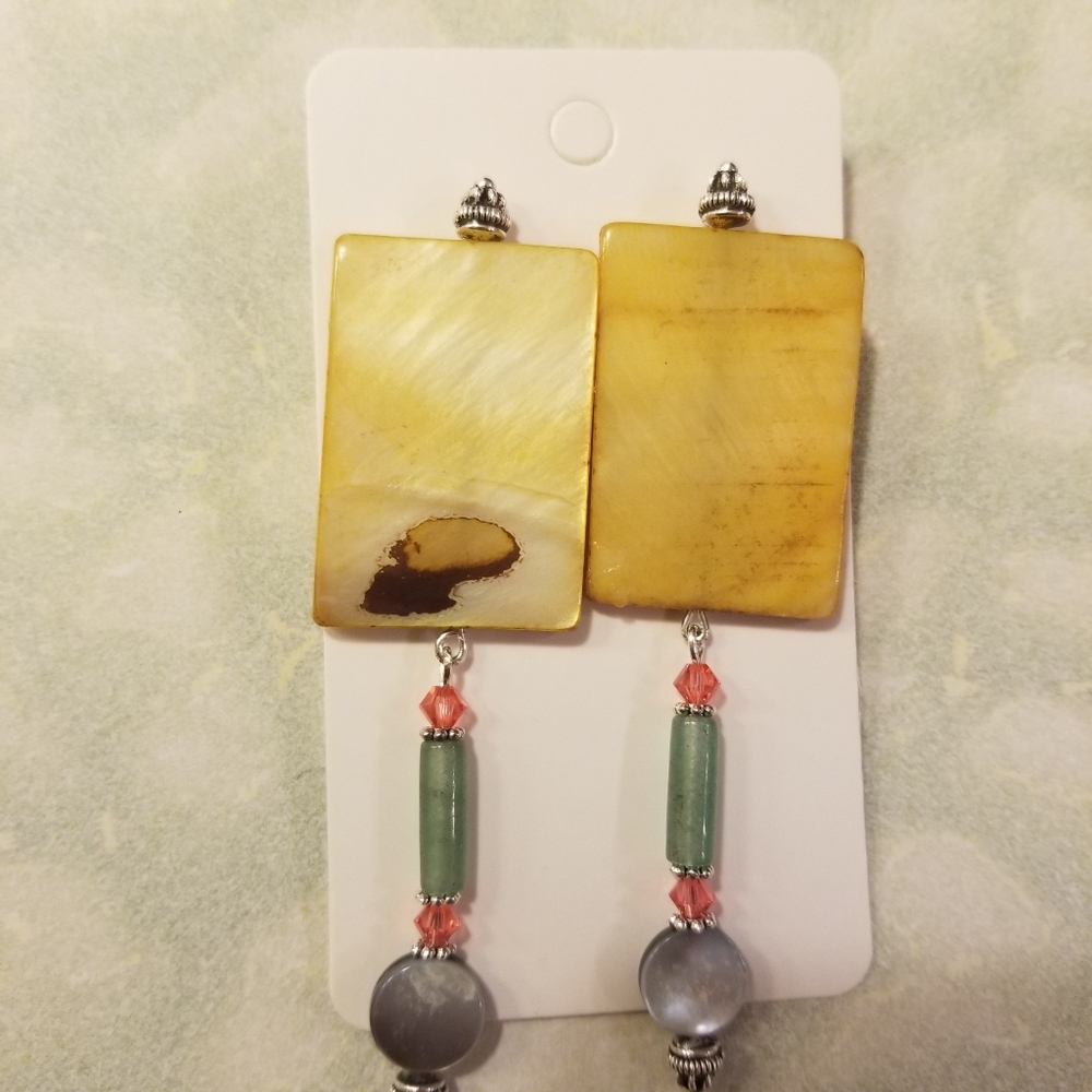 Mother of pearl dangle earrings
